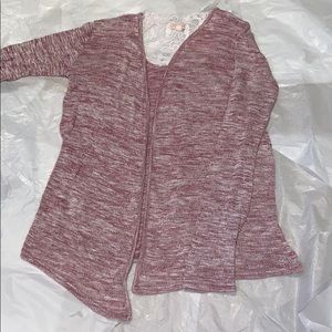 Cape Juby Red/White Sweater with Laced Top Back